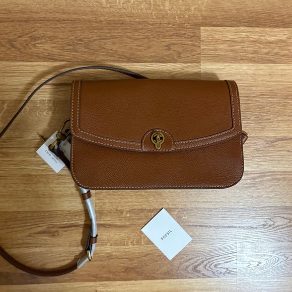 Fossil Ainsley Leather Crossbody Bag - Picture 1 of 13